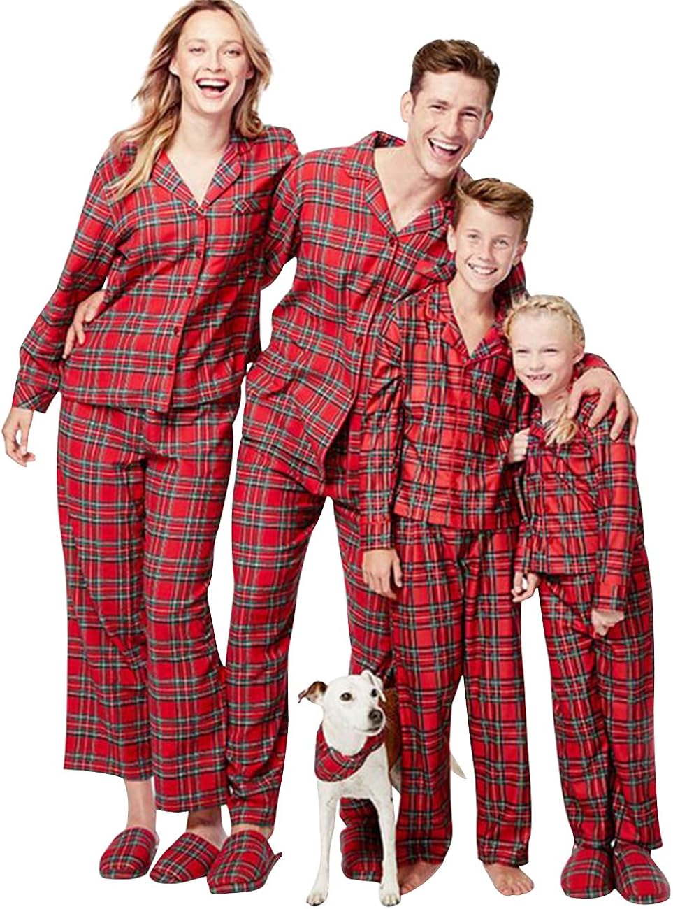 Pyjama Famille Noël - Tenue Assortie Parent-enfant - Haut Manches Longues Et Pantalon - Motif Sapin, Flocons - Pour Fêtes En Famille - 3
