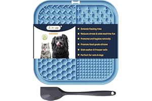 Zonopy Licking Mat for Dogs & Cats with Suction Cups, 1 Pack Square Dog Slow Feeder Lick Pat for Anxiety Relief & Boredom, Dog Toys to Keep Them Busy, Pets Bathing Training Grooming Mat