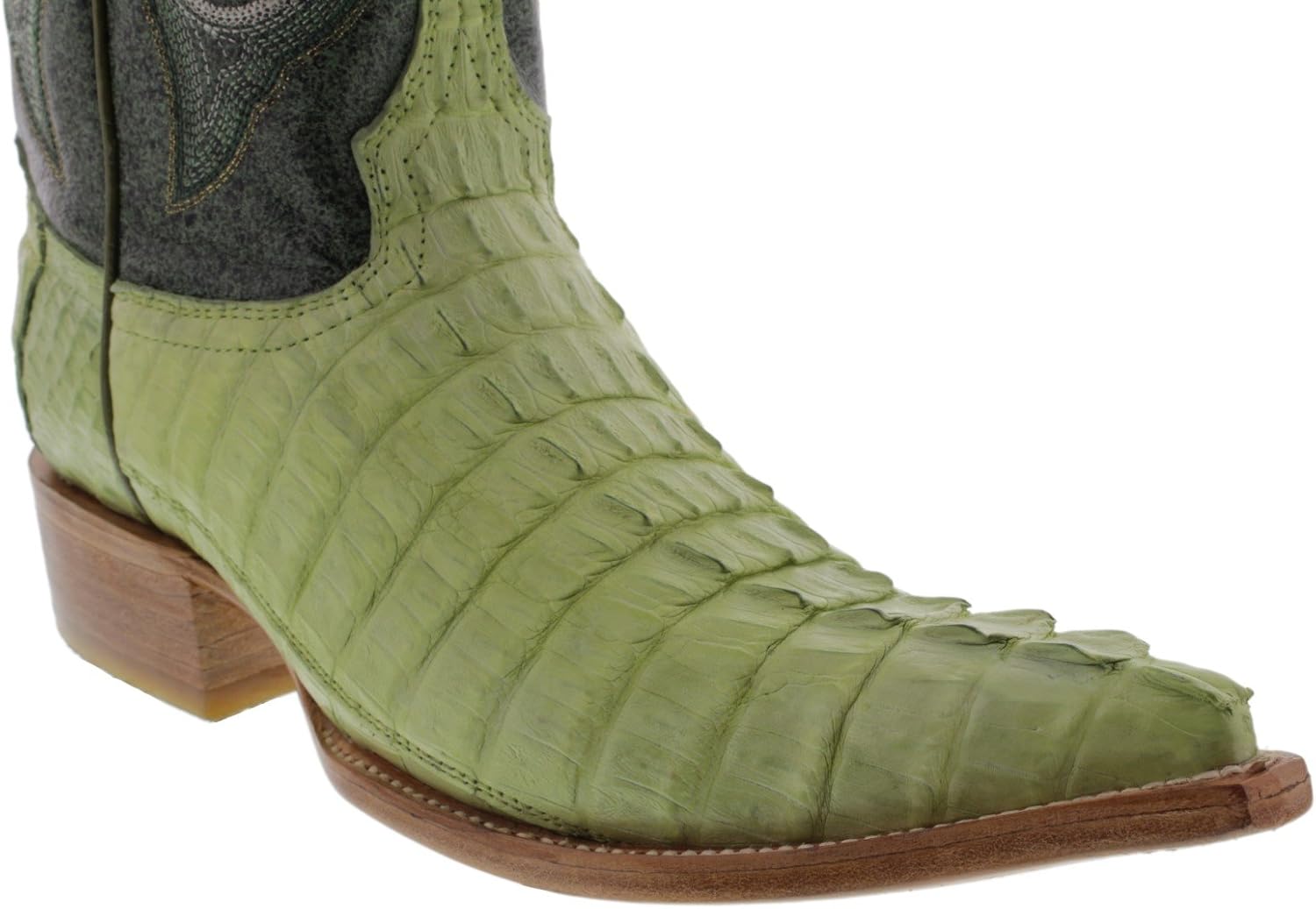 green crocodile boots