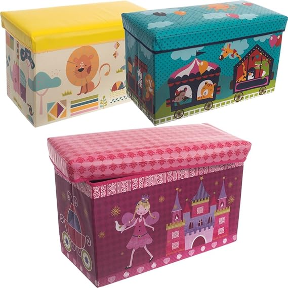Child Toy Box / Storage Box / Seat Bench in 3 different styles