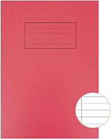 Silvine A4 Red Exercise Book 80 Pages Lined with Margin Pack of 10 view 3