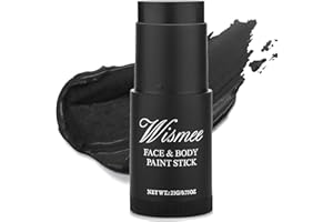 Wismee Eye Black Baseball/Softball/Football, Black Face Paint Stick, Non-Toxic Full-coverage Black Body Paint Stick Halloween Cosplay Joker Zombie Vampire Skeleton FX Makeup