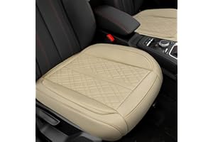 2 Pack Car Seat Cover for Front Car Seat Bottom,Luxury PU Leather Seat Cushion Protector Auto Interior Seat Cover Without Bac