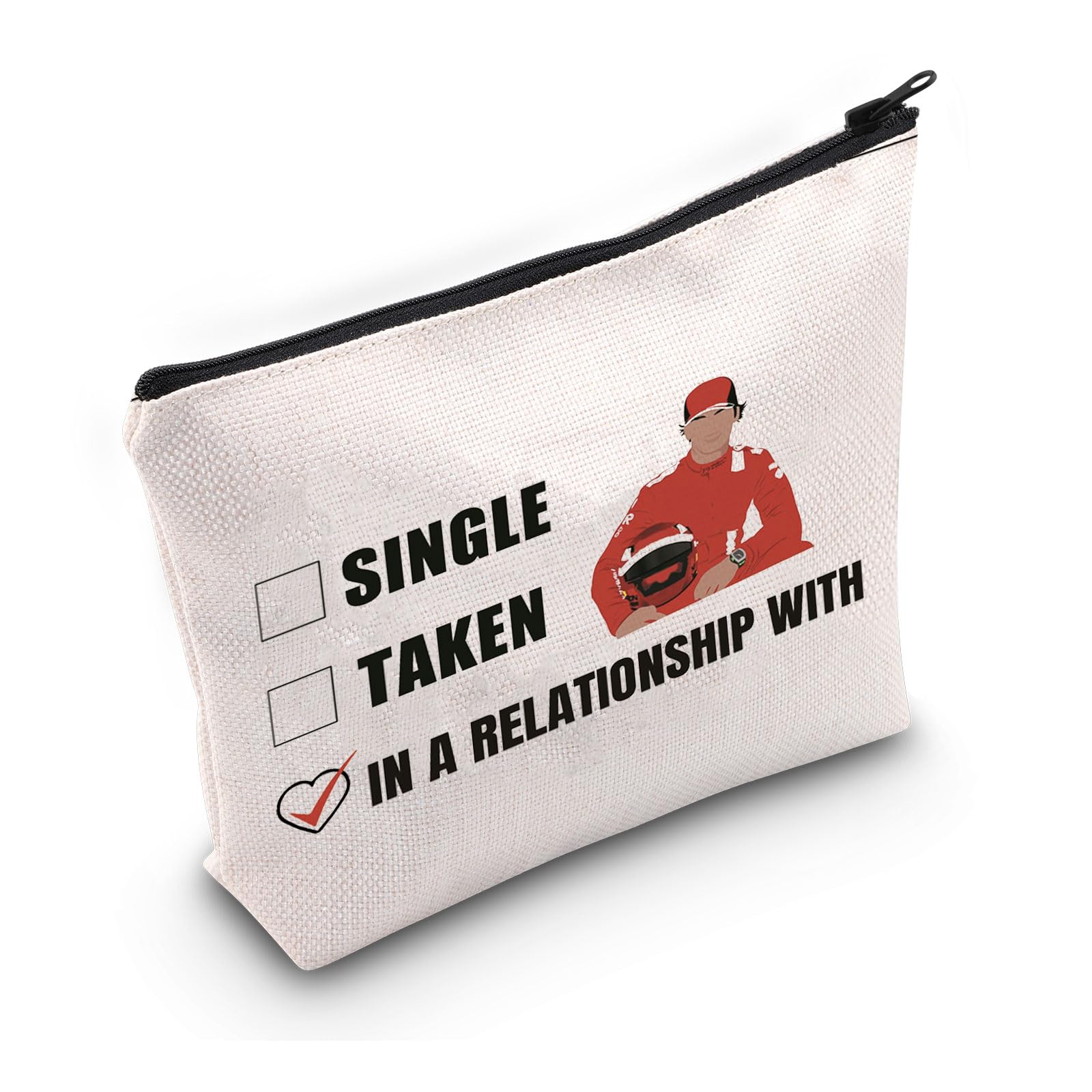 PYOUL Carlos S Inspired Gift Mentally Dating Carlos S Makeup Bag Motosport Fan Cosmetic Bag Carlos S Merch Car Racing Fan Gift (Mental Dating Carlos S Bag)