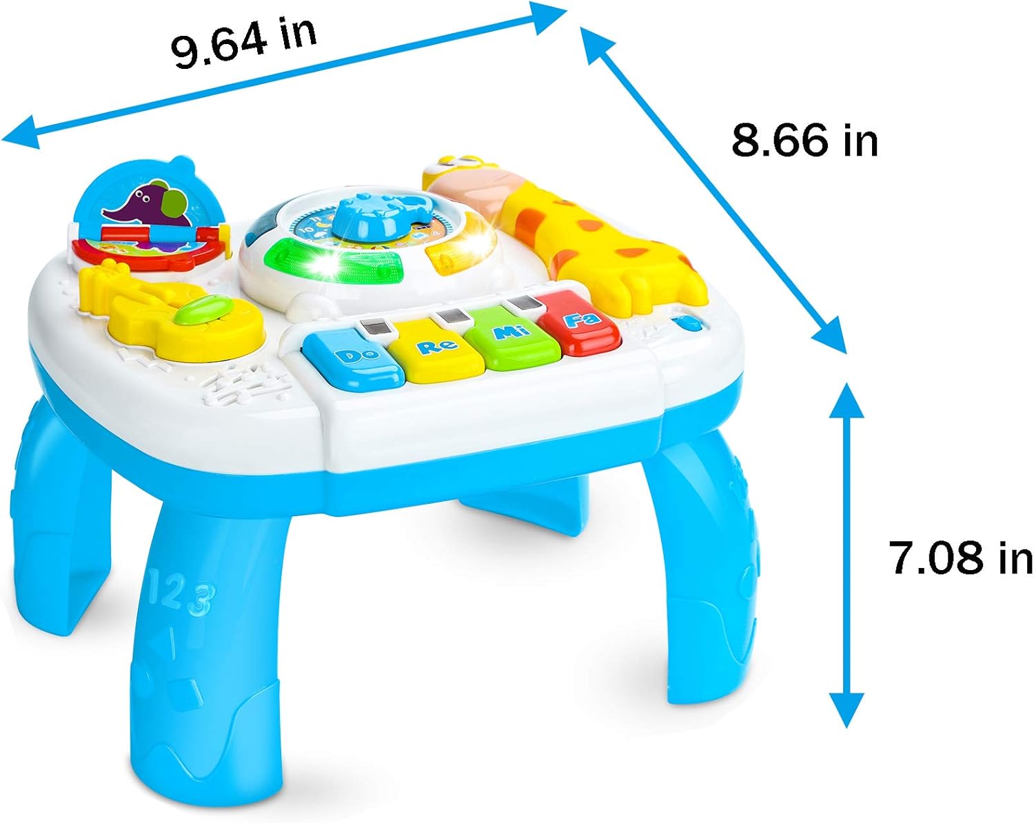baccow Baby Toys 6 to 12-18 Months Musical Educational Learning Activity Table Center Toys for Toddlers Infants Kids 1 2 3 Year Olds Boys Girls Gifts Size 9.7 x 8.7 x 7.1 Inches: Toys & Games