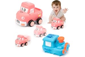 KidsFaves Toy Cars for 1 Year Old Boy Gifts Inertia Car with Replaceable Body Shell Toy Trucks for Toddlers 1-3 Car Toys Boy Toys for Toddlers 12-18 Months Birthday Xmas Gift