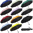 Reginary 12 Pcs UV Umbrellas Bulk Sun Protection Umbrellas Travel Folding Umbrella Auto Open Close Compact Umbrella for Rain Sun Wind Protection, 11 Colors