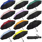 Reginary 12 Pcs UV Umbrellas Bulk Automatic Open Close Windproof Sun Protection Umbrellas Travel Folding Compact Colorful Portable Pack for Rain Snow Sun Wind Men Women Protection Gifts, 11 Colors