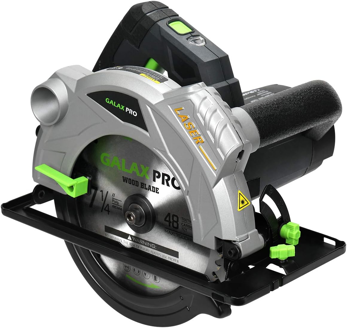 GALAX PRO 1500W 5500RPM Circular Saw, Electric Saw with Laser, 2 Blades