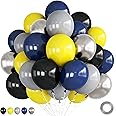 Black & Yellow Balloons - Superhero Bat Man Hero Decorations for Kids Boys Birthday Party