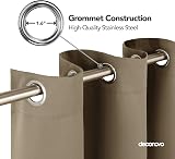 Deconovo Curtains Thermal Insulated Blackout Eyelet Taupe 52x45 Pair view 7