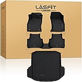 LASFIT Floor Mats & Cargo Mats for Volkswagen Jetta & Jetta GLI 2019-2026, All Weather TPE Custom Fit Floor Liners for VW Jetta Accessories 1st & 2nd Row Car Mats & Trunk Liners, Easy to Clean, Black
