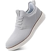 VILOCY Mens Slip On Casual Dress Shoes Hands Free Fashion Sneakers Mesh Tennis Walking Work Shoes Comfortable Breathable Lightweight Non Slip