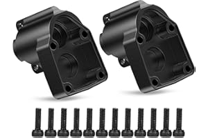 COOWOO Rear Portal Axle Housing Upgrade Part Set for UTB18 1/18 RC Crawler Car - Made of Brass, High Precision CNC Machined, Durable Upgrade Black