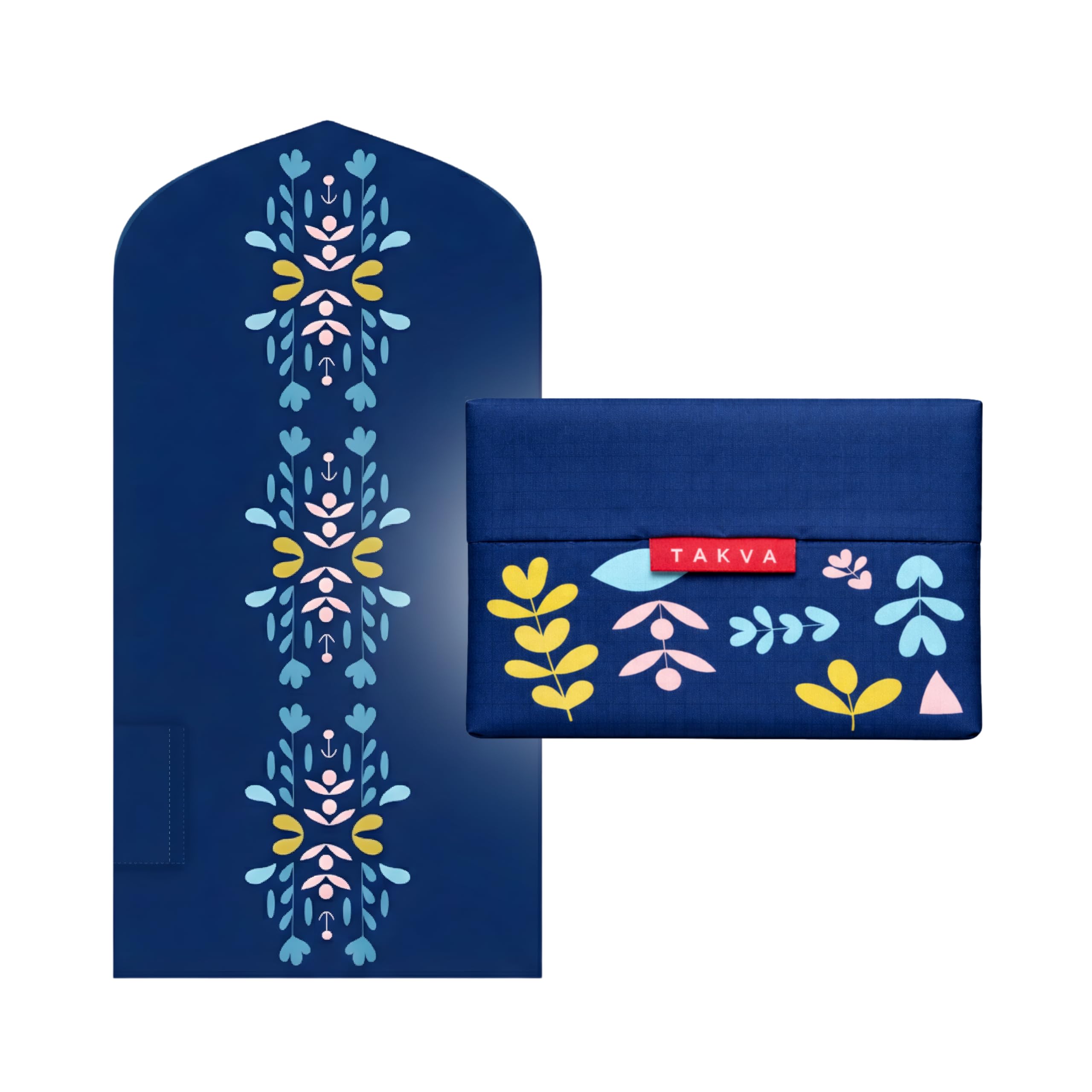 TAKVA The Pocket Sejadah Limited Edition | Portable Prayer mats, Muslim Gift, Ramadan Present (Scandinavian Blue)