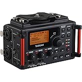TASCAM 4-Channel Portable Audio Recorder for Videographers, 2 Combo XLR/TRS", Dual 3.5mm Inputs, Limiter, HP Filter (DR-60Dmk