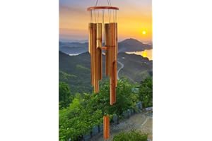 ASTARIN Bamboo Wind Chimes Outdoor,Wooden Wind Chimes for Outside with Melody Deep Tone,38" Classic Zen Garden Windchime for Relaxation, Grace.Home Décor for Patio, Garden or Indoor(FSC Certified)