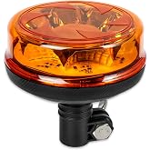 1Pcs Led Beacon Light Amber Strobe Lights | 12V 24V Orange Rotating Warning/Strobe Flashing with 6 Modes for Trucks Snow Plow, Plow, Construction, Vehicle