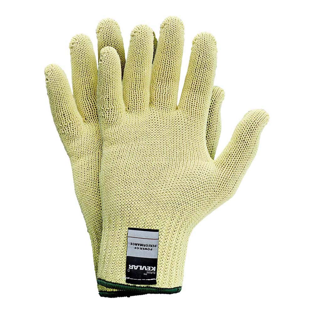 JS RJ-Kevlar9 Protective Gloves, Yellow, 9 Size, Pack of 10