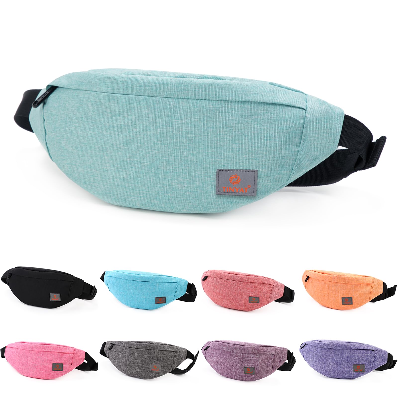 TINYAT Bum Bag Fanny Pack for Women Men Waterproof Waist Belt Bag for Sport Running Hiking Walking Dog Travel Super Lightweight T201