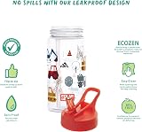 Polar Gear Kids Water Bottle 400ml Red with Straw Carry Handle view 4