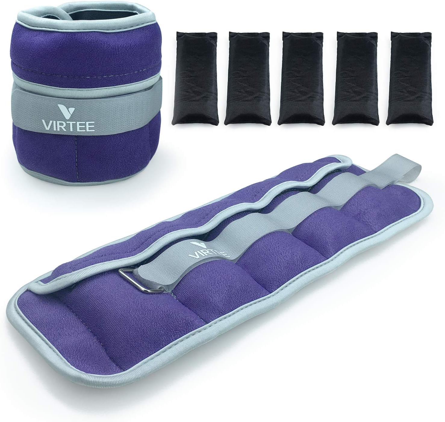 Virtee Adjustable Ankle Weights with Removable Weight for Women Men