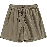 ZAFUL Mens Beach Shorts Elastic Waist Drawstring Sports Quick Dry Workout Running Casual Training Short with Zipper Pockets