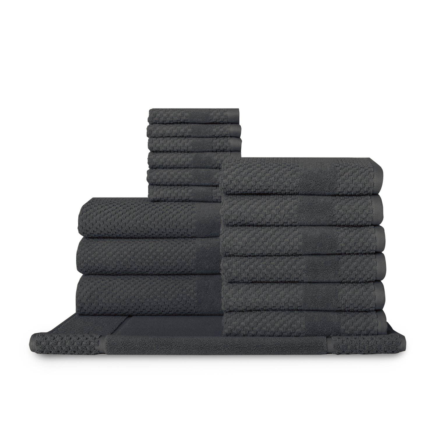 ChortexHoneycomb 100% Turkish Cotton 16 Piece Set, Set of 16 Towels, Magnet