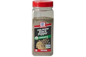 McCormick Black Pepper, Pure Ground, Organic, Non GMO, Enjoy Distinctive Pepper Flavor While Cooking & Tableside, 12 oz