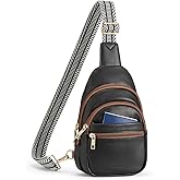 CHOLISS Anti Theft Small Sling Bag for Women and Men RFID Leather Crossbody Bags Fanny Pack Chest Bag Travel Purse Daypacks