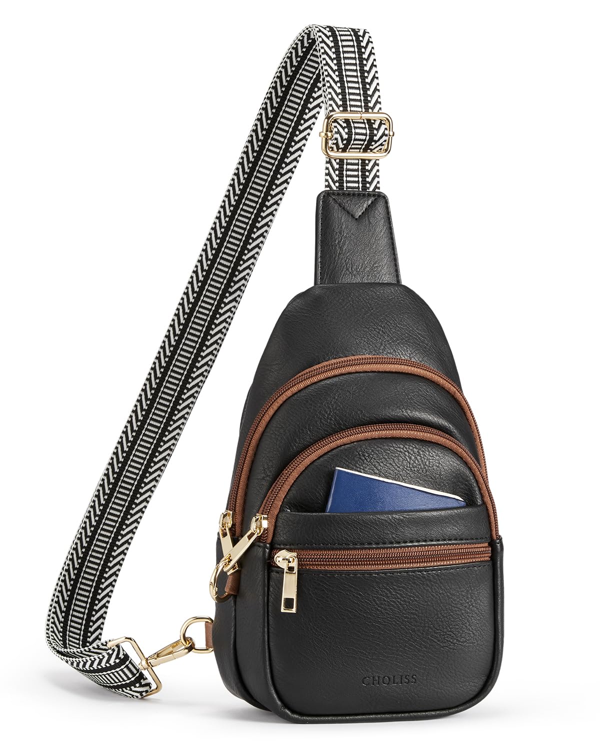 Photo 1 of CHOLISS Anti Theft Small Sling Bag for Women and Men RFID Leather Crossbody Bags Fanny Pack Chest Bag Travel Purse Daypacks