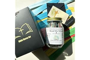 PUREHEAVEN Bible Verses in a Jar, Read Me When Bible Verses Jar for Emotions and Feelings, Prayer Request Jar, Christian Bible Gifts, Church Gift or Thank-you, Scripture Cards with Bible Verses Jar (B)
