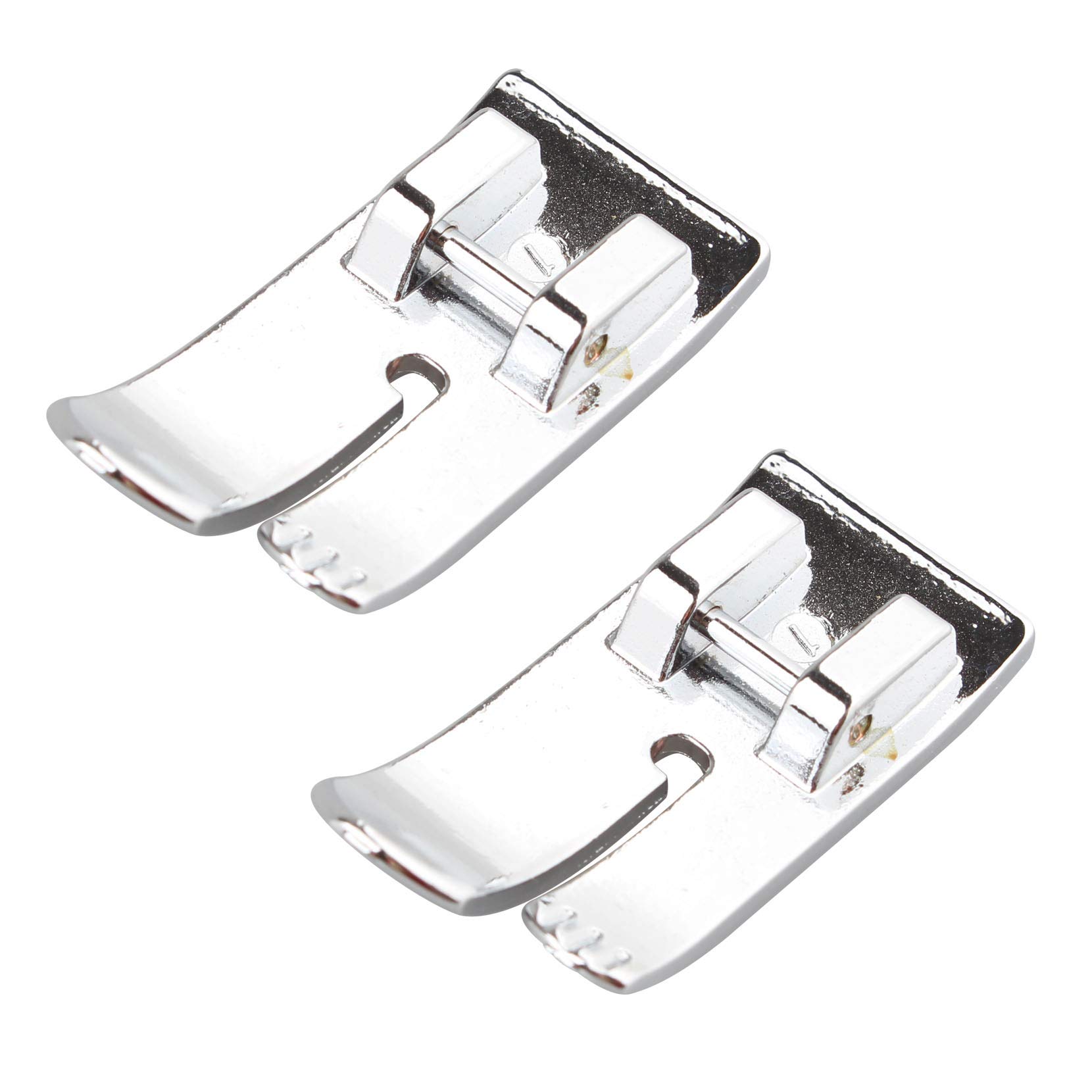 Jopto 2PCS Domestic Multifunctional Universal Clip on Straight Stitch Snap on Sewing Machine Presser Foot Accessories Compatible for Singer Brother Janome Toyota