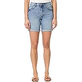 kensie Jean Shorts for Women 7-Inch Mid Rise Shorts with Double Roll Cuff, Sizes 0-14