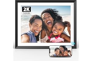 BSIMB Digital Picture Frame, 9.7 Inch 2K WiFi Digital Photo Frame Electronic Photo Frame with Touchscreen, Smart Digital Frame Instantly Share Photos Via Email/App, Auto-Rotate, Wall Mountable