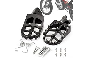 XINGWU Dirt Bike Foot Pegs for Surron Light Bee X/S E-Ride Pro SS/SR/S Talaria MX3 MX4 Talaria XXX Segway X160/X260 CRF150F 230F 250F Electric Dirt Bike Foot Peg Rests (Black)
