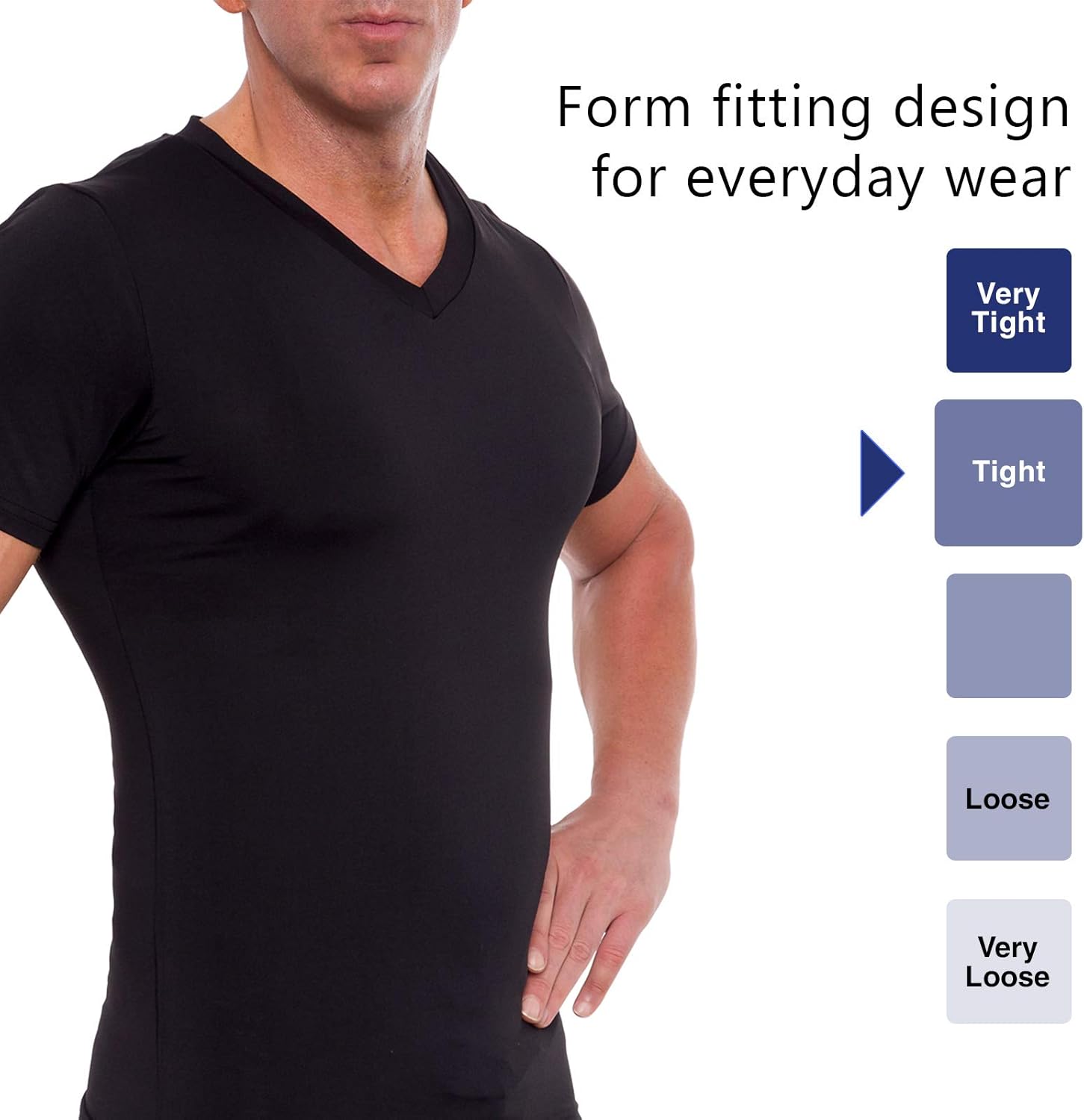 shirts with tight sleeves and loose body