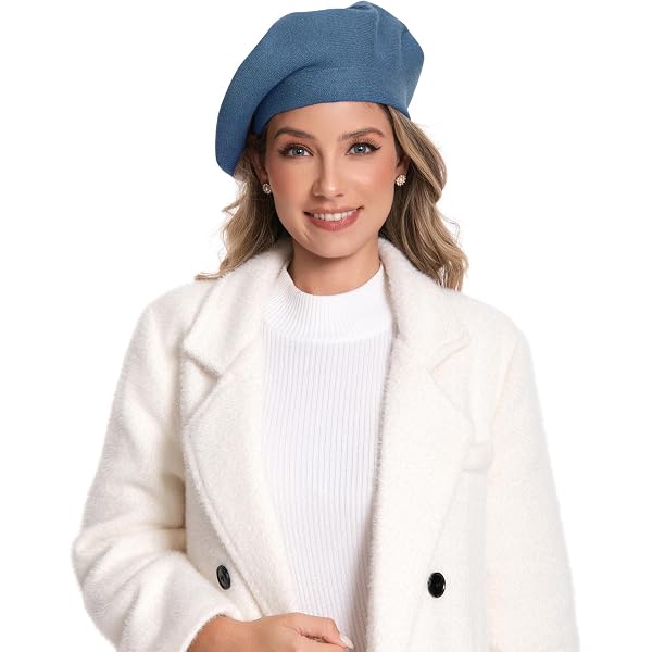ENJOYFUR Womens Winter Beret Hat Knitted Beanie Cap Autumn  display picture 1