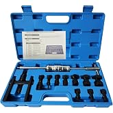 VEHIRETL 12pcs Blind Hole Bearing Puller Set for Motorcycle Bicycle 8-32MM | Internal Bearing Extractor Puller Kit Wheel Bearing Removal Tool Slide Hammer Pilot Insert Inner Collet Bearing Puller Tool