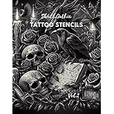 Skull gothic tattoo stencils: Tattoo design