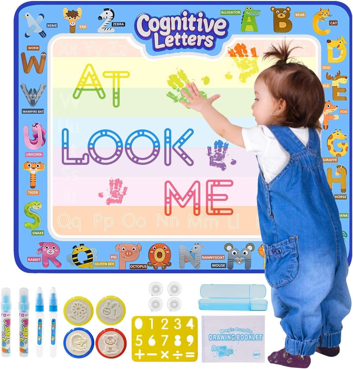 Mumoo Bear Magic Doodle Mat-01 40 X 32 Inches Extra Large Water Drawing Doodling Mat Coloring Mat Educational Toys