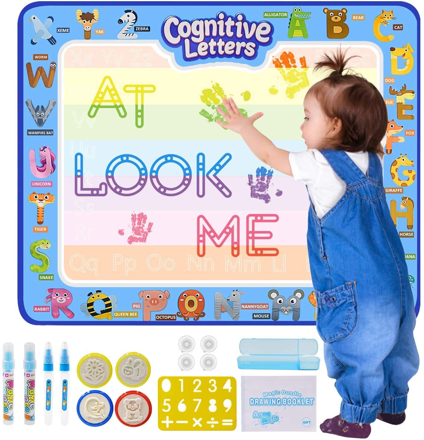 Mumoo Bear Magic Doodle Mat-01 40 X 32 Inches Extra Large Water Drawing Doodling Mat Coloring Mat Educational Toys