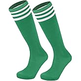 Century Star Kids Soccer Socks Striped Cotton Atheleticl Baseball Softbal Socks Toddler Youth Knee High Sock for Boys Girls