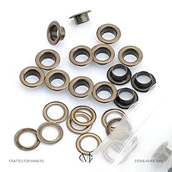 CRAFTMEMORE 1/4" Hole Size Metal Grommets Eyelets