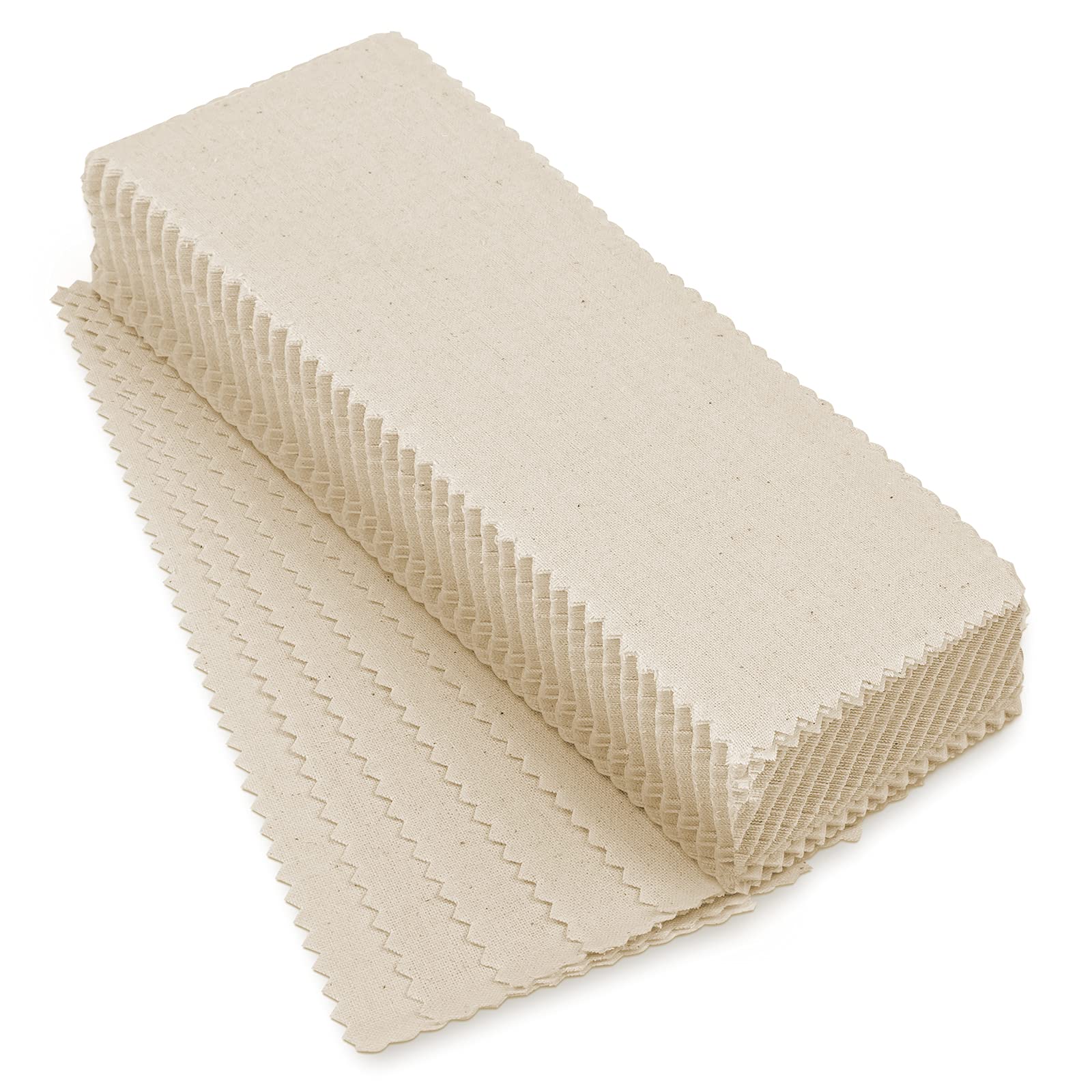 Whaline Fabric Wax Strip Natural Muslin Epilating Strips Large Waxing Strips Pre-Cut Cotton Strips for Body Facial Hair Removal Women Men Arms Legs, 100 Pieces, 2.8 x 7.9 Inch