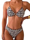 Fanuerg Women's Triangle Bikini Sets O Ring Front