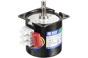 DMiotech Synchronous AC Reduction Motor 60KTYZ AC110V 30RPM Ac Motor 50N.CM CW/CCW Low Noise Gearbox Electric Motor for Instrumentation Automation Control