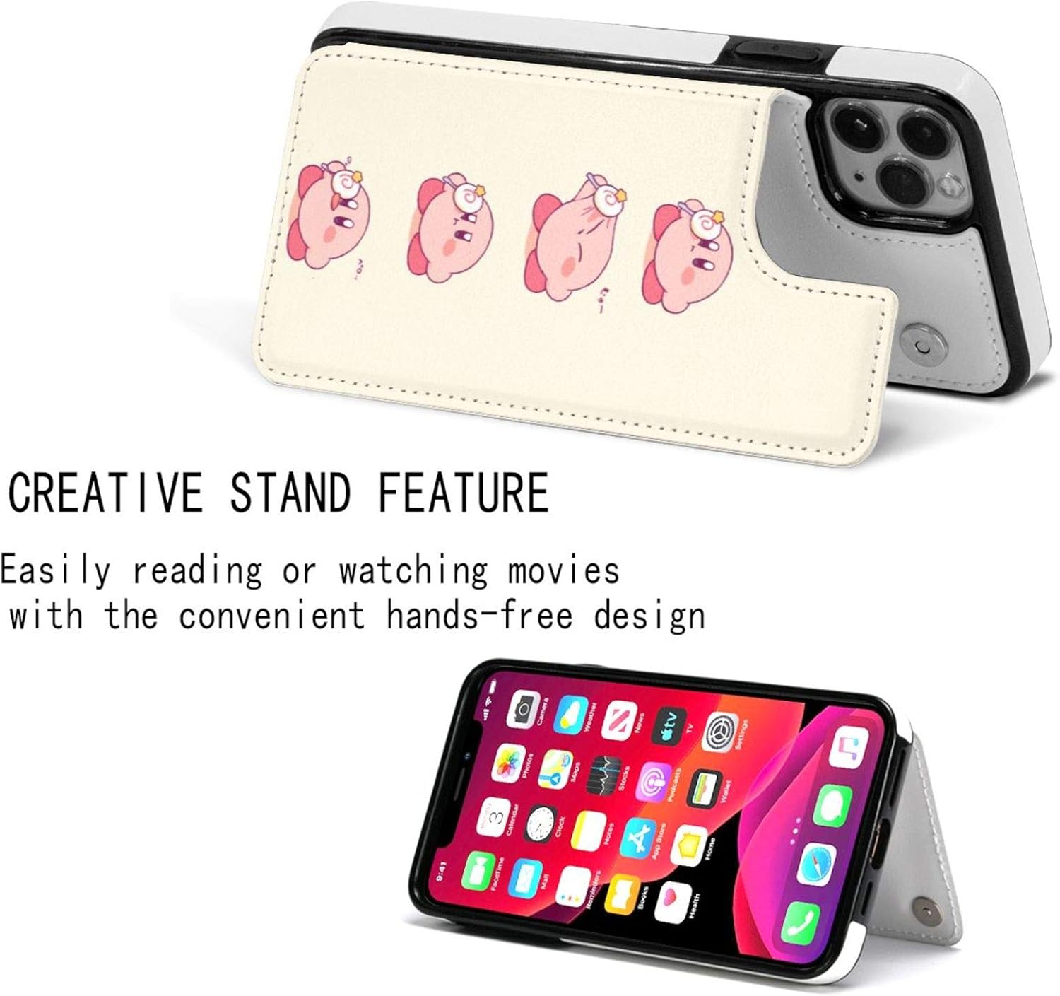 Amazon Co Jp Iphone 11 Iphone 11 Pro 11 Pro Max 手帳型ケース 星のカービィ スマホケース 財布型 ケース カード入れ Tpu Puレザー 衝撃吸収 耐衝撃 服 ファッション小物