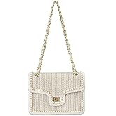 Huwzder Straw Crossbody Bags for Women Summer Shoulder Satchel Purses Beach Clutch Handbags for Vacation