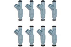 GLEDEWEN Fuel Injector 4 Holes 8Pcs | Replacement for 2001-2007 Dodge Dakota Durango Ram 1500 Jeep Grand Cherokee Commander 4.7L V8 | Replace# 0280155849